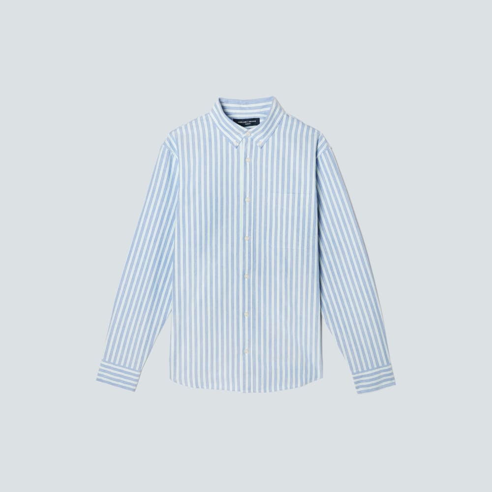 The Standard Fit Japanese Oxford Shirt | Uniform | Lapis Blue / Bright Jade / Optic White | Standard