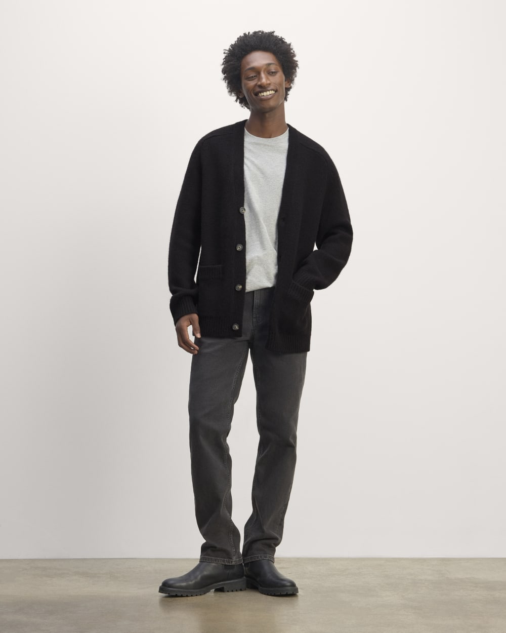 The Cloud Relaxed Cardigan |  Black
