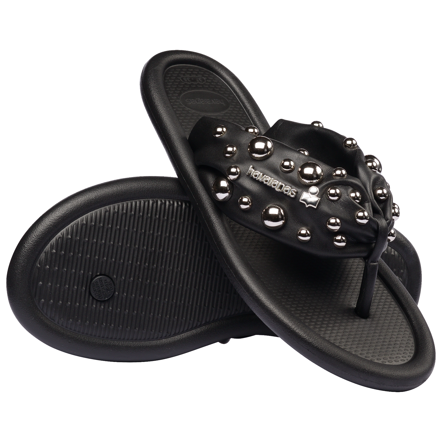 Women's Isabel Marant Maxi Puffed Studs Flip Flops